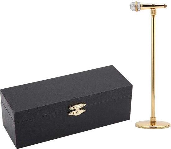 Accessori per figurine - Set di microfoni miniaturizzati con supporto e valigetta - Decorazione per la casa (16-22 cm)