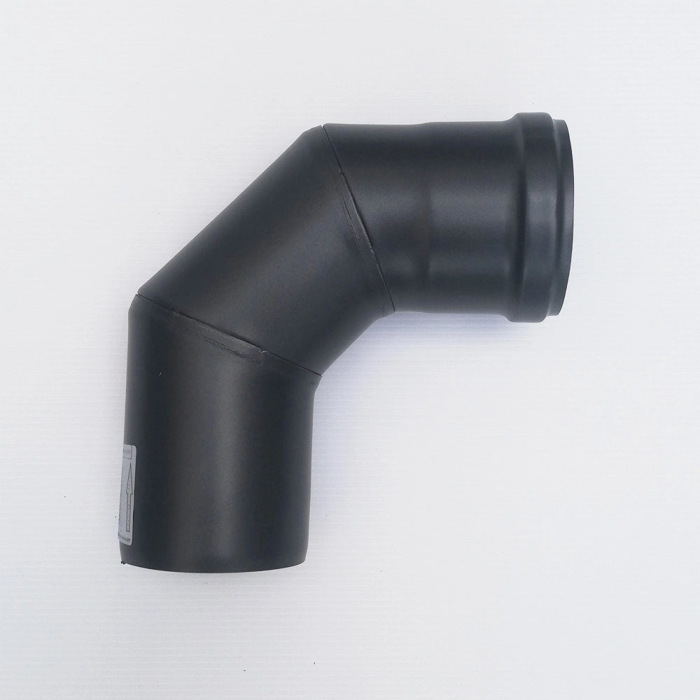 Curva gomito nero pellet a 90° da 80mm