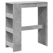Tavolo Bar con Rastrelliera Grigio 90x40x103,5 cm Multistrato