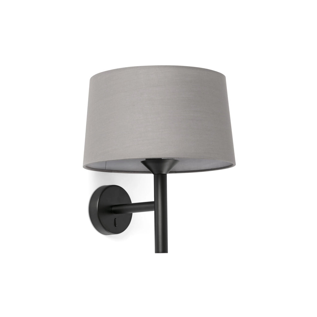 WINDSOR Lampada da parete nera/grigio