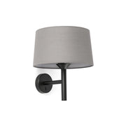 WINDSOR Lampada da parete nera/grigio