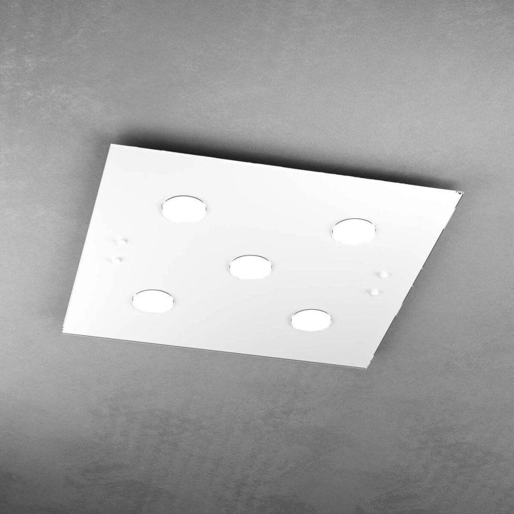 PATH PLAFONIERA 5 LUCI ATTACCO GX53 QUADRA BIANCO