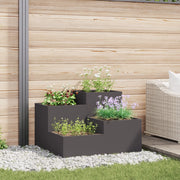 Fioriera da Giardino 100x100x60 cm Acciaio Nero