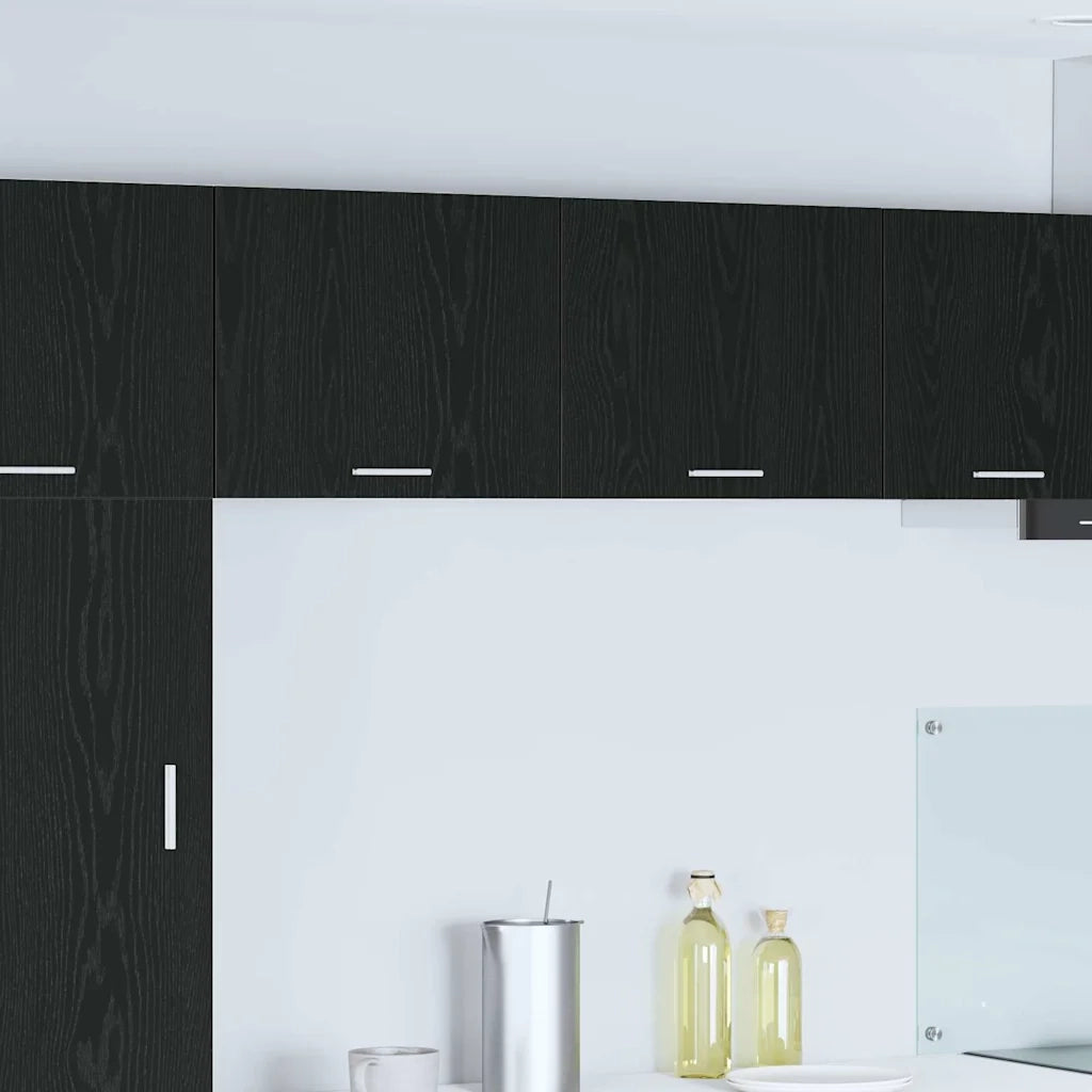 Armadio pensile con porta Rovere Nero e Bianco 50 x 31 x 40 cm 884148