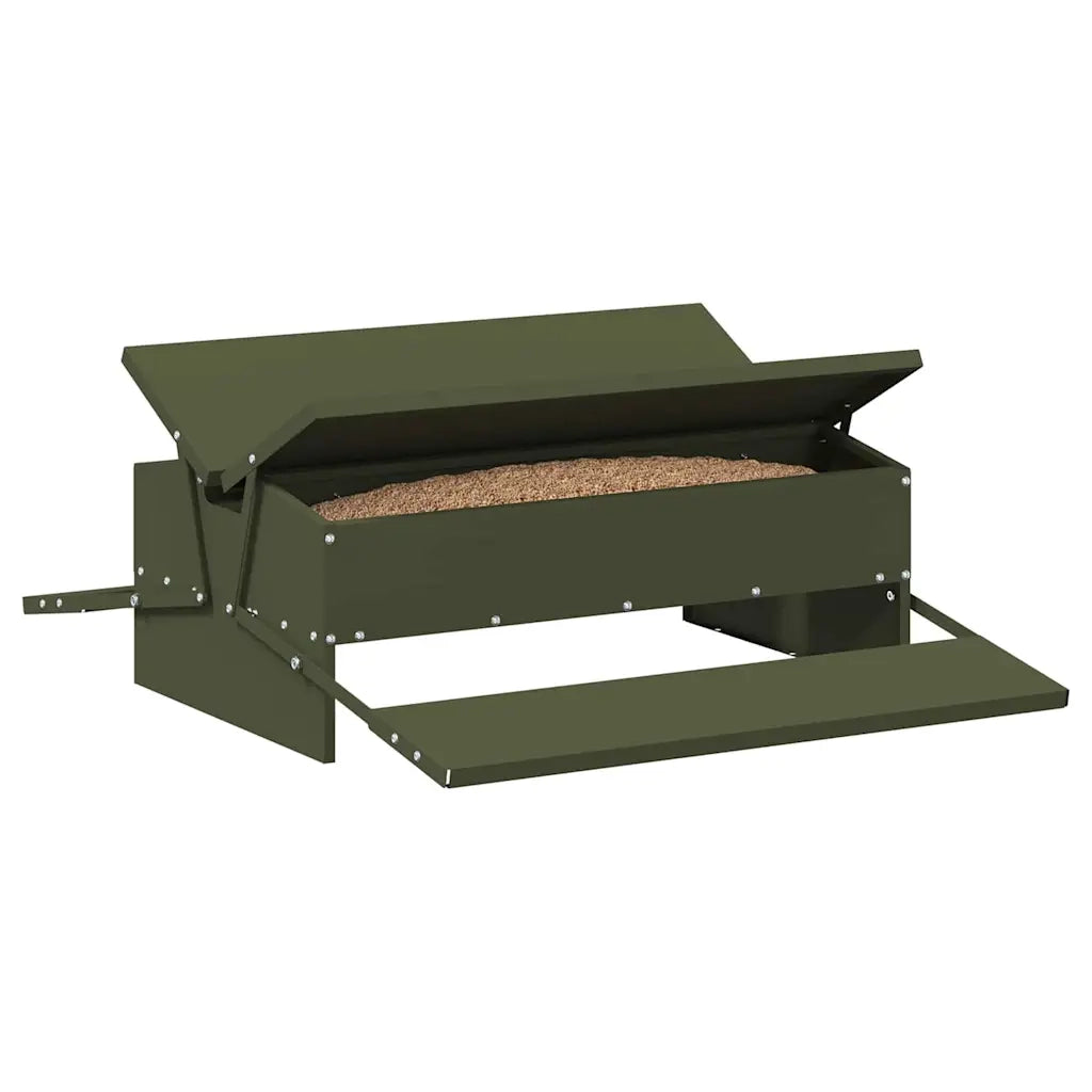 Mangiatore a Pedale per Pollo Verde oliva 75 x 53 x 20,5 cm CFW5501993