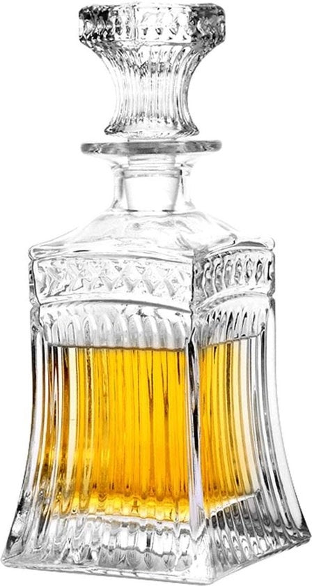 Karaf Luchtdichte Geometrische Stop Italiaans Loodvrij Glas - 168 oz/500ml