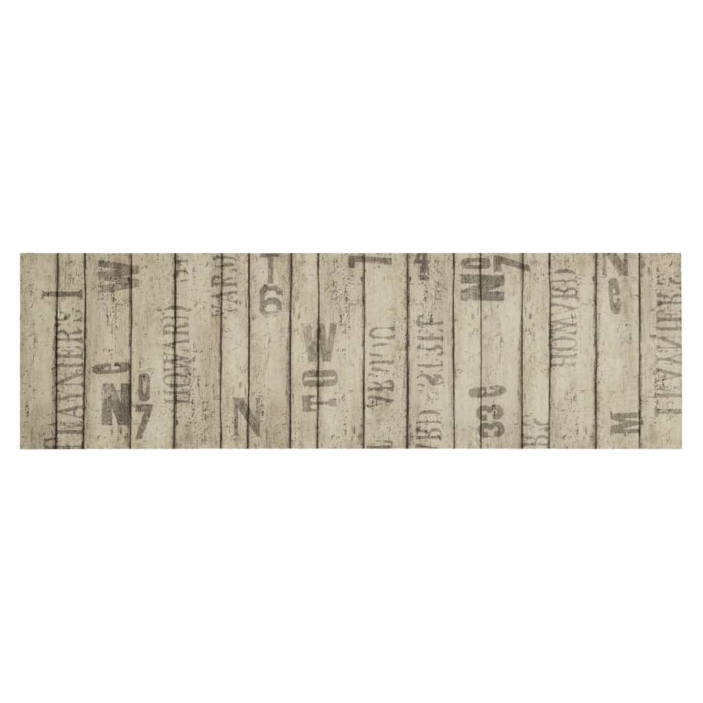 Tappetino da cucina lavabile morbido e antiscivolo 150 x 45 cm design elegante in velluto grigio 02_0056476