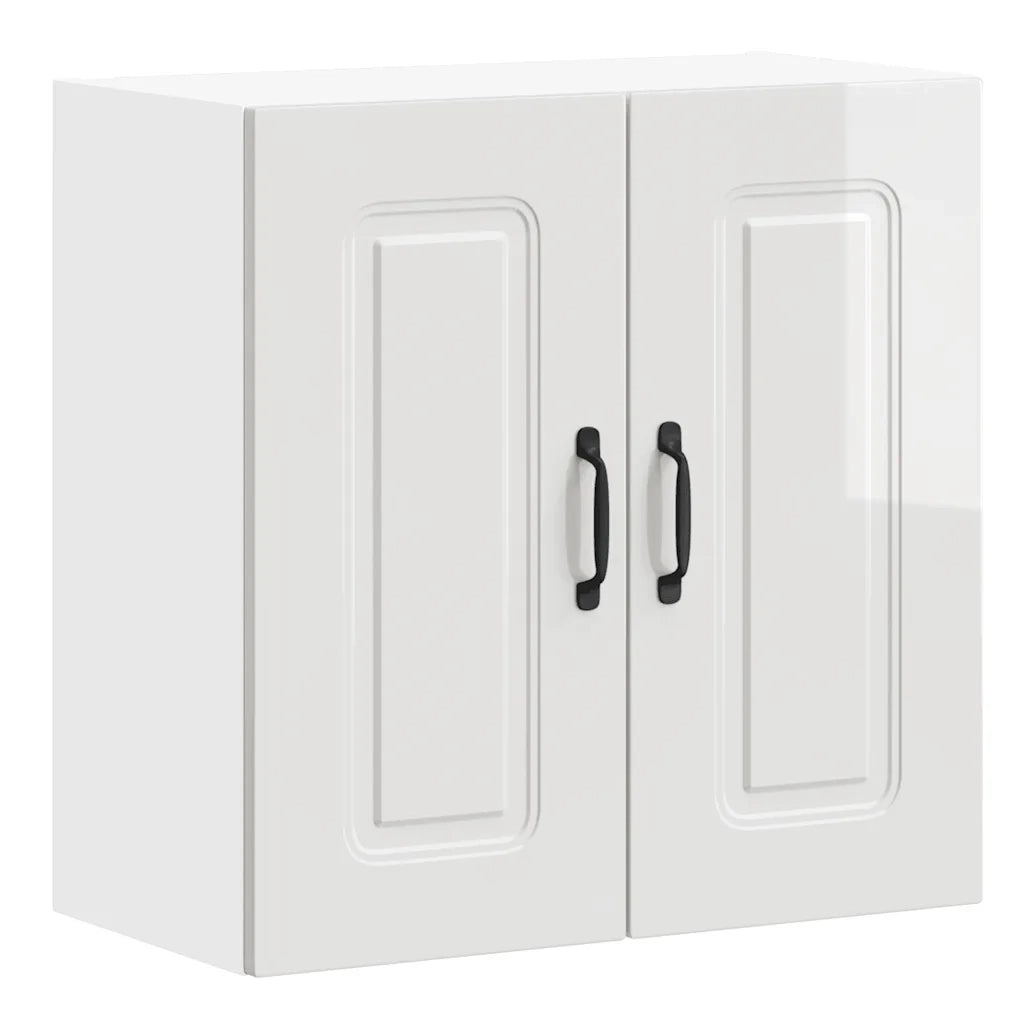 vidaXL Base da Cucina Kalmar Bianco Lucido in Legno Multistrato