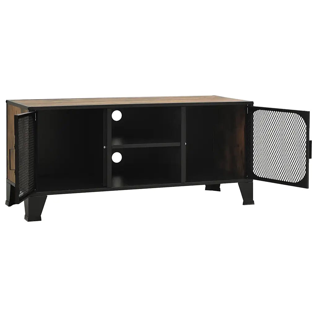 Mobile TV | Armadietto TV | Mobile Porta TV Marrone Rustico 105x36x47 cm in Metallo e MDF