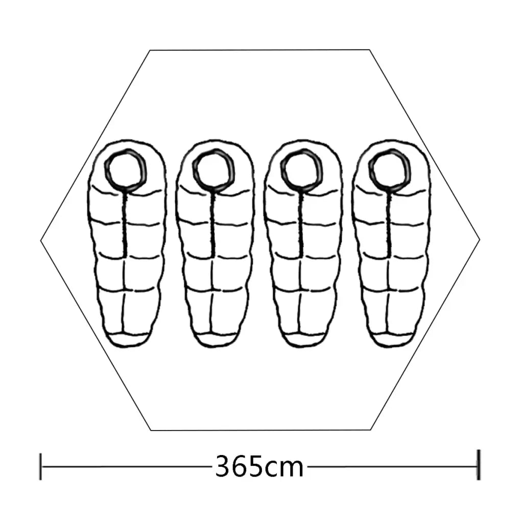 Tenda per 4 Persone-Tenda da campeggio Blu