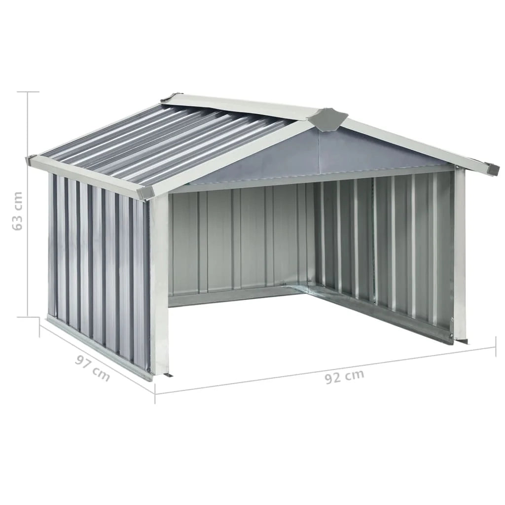 Rifugio per robot da giardino 92 x 97 x 63 cm acciaio zincato grigio 02_0022392