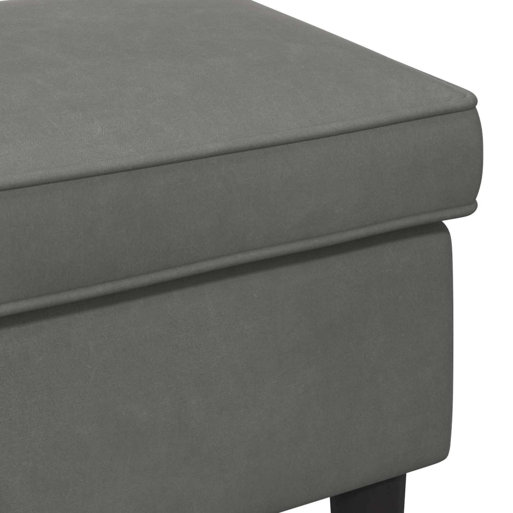 Poggiapiedi Grigio Scuro 55 x 35 x 41 cm Velluto