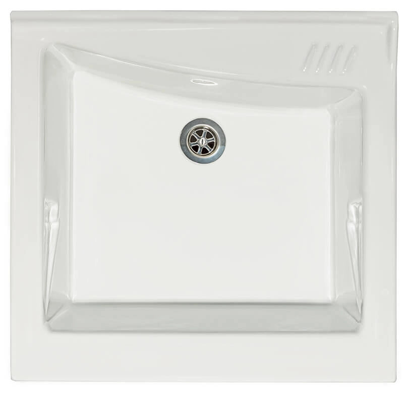 Mobile Lavatoio 63x60x87 cm 2 Ante Asse in Legno Montegrappa Acqua Edilla Bianco