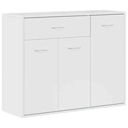 Credenza | Madia | Buffet da pranzo | Armadio da pranzo Bianco Lucido 88x30x70 cm in Legno Multistrato