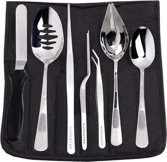 Set di contenitori - Set di 8 contenitori premium per posizionamento alimentare preciso - acciaio inossidabile