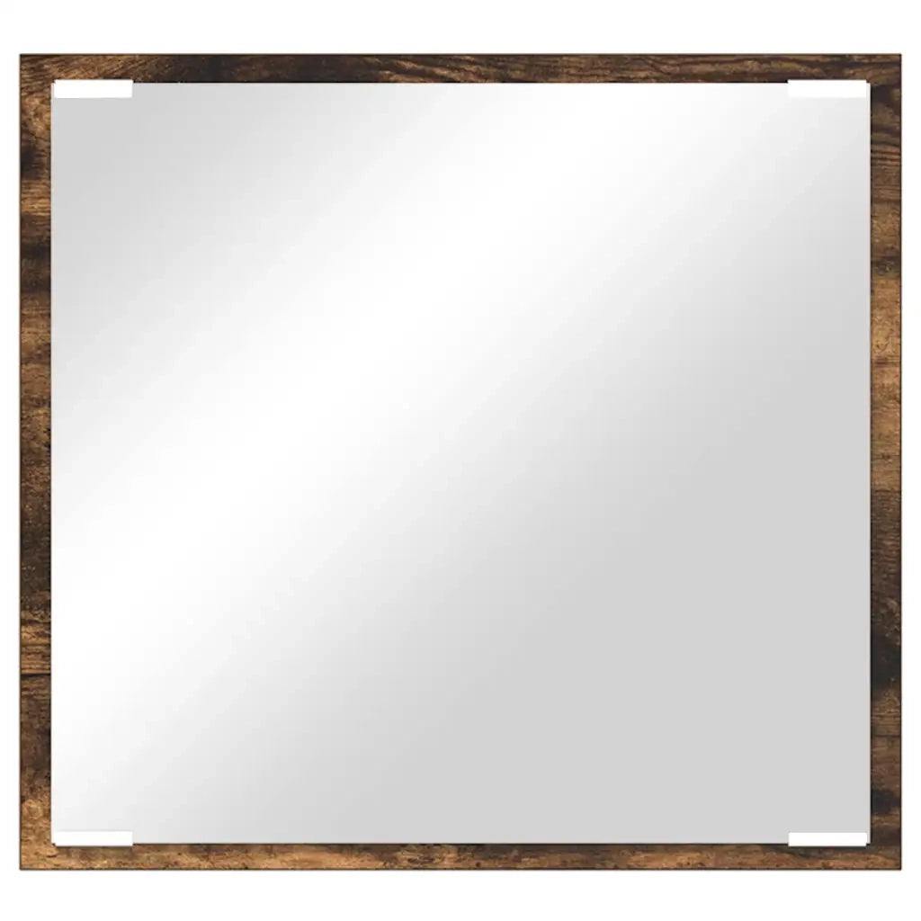 Specchio da bagno LED con specchio Rovere fumé 40 x 37 x 8.5 cm 822925