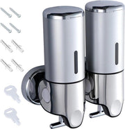 Dispensatore di sapone da parete - Due camere - Manuale - 1000 ml - Shampoo - Lotion - Gel doccia - Toilette - Bagno - Hotel - Dispensatore di sapone da parete da cucina