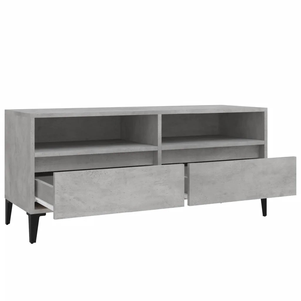 Mobile per TV Grigio Cemento 100x34,5x44,5 cm Legno Multistrato 831905