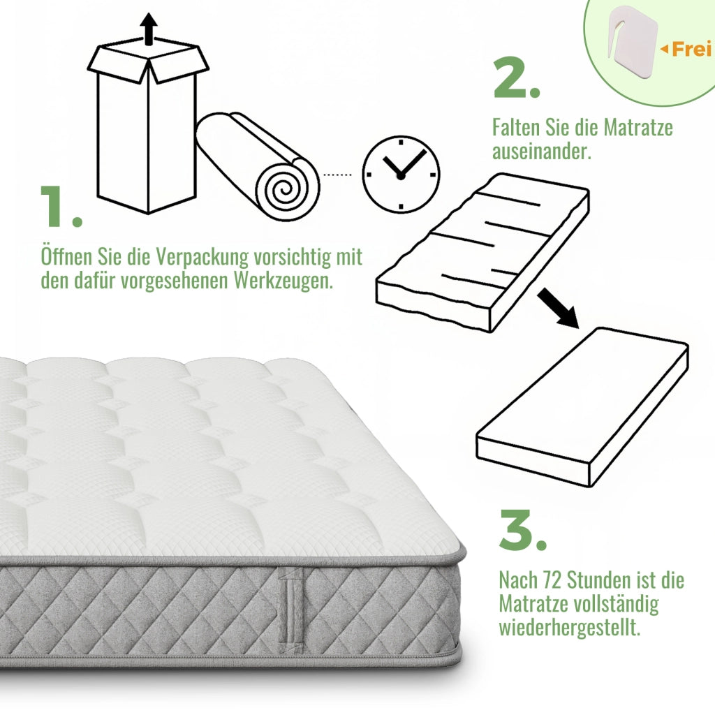 Letto matrimoniale 140x200 cm con materasso 7 zone; in lino nero