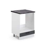 Mobile per forno da incasso Fame-Line Antracite rustico/Bianco 60 cm, PL Antracite Vicco