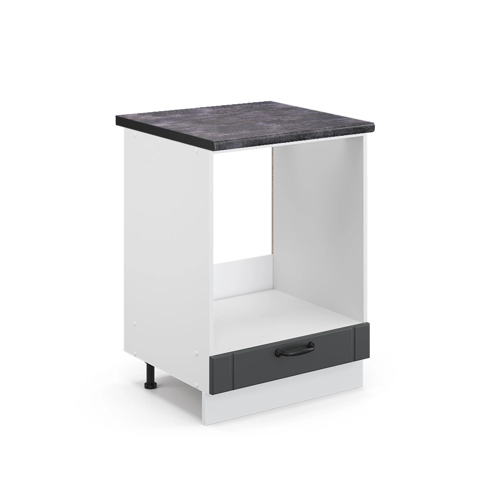 Mobile per forno da incasso Fame-Line Antracite rustico/Bianco 60 cm, PL Antracite Vicco
