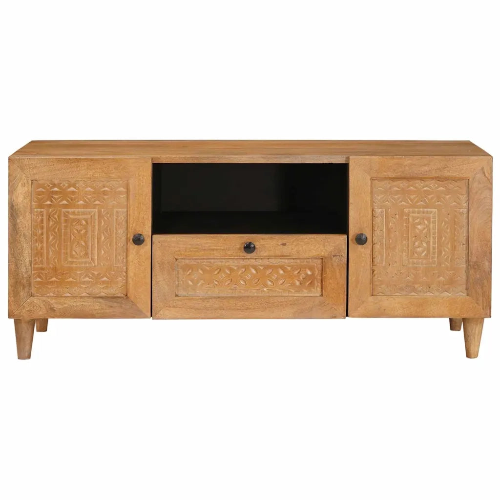 Mobile TV-Credenza per TV Marrone Chiaro 105 x 33 x 46 cm Legno multistrato 670506
