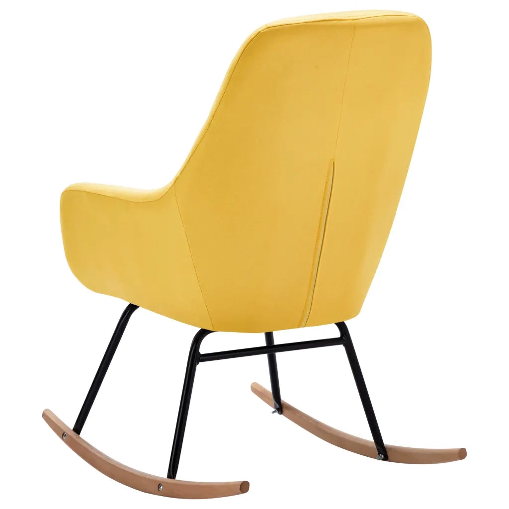 Sedia a Dondolo Giallo Senape in Tessuto cod mxl 33827