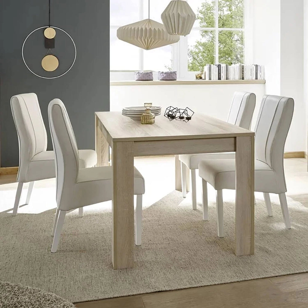 Tavolo allungabile Takumi, Consolle con allunghe, Tavolo da pranzo multiuso, Ripiano estensibile da cucina, Made in Italy, 137x90 h79 cm, Rovere