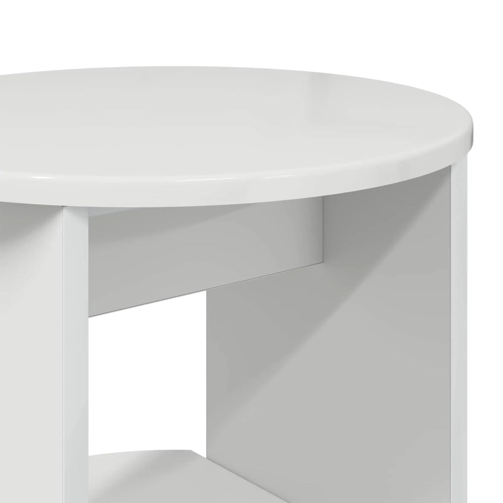 Mobile laterale | Tavolo laterale | Tavolino Bianco Lucido 40 x 40 x 100 cm