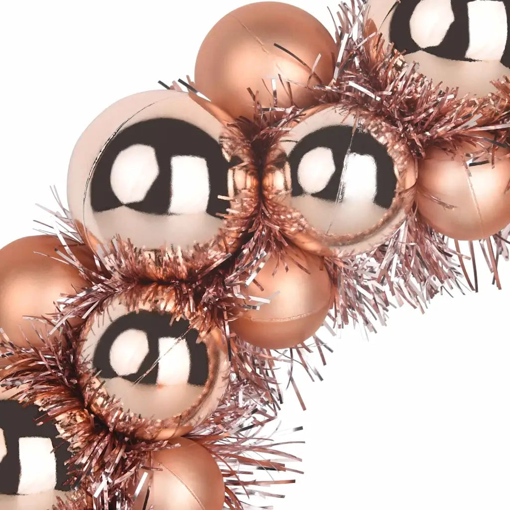Corone di Palline di Natale 2 pcs Oro rosa 33 x 33 x 7 cm