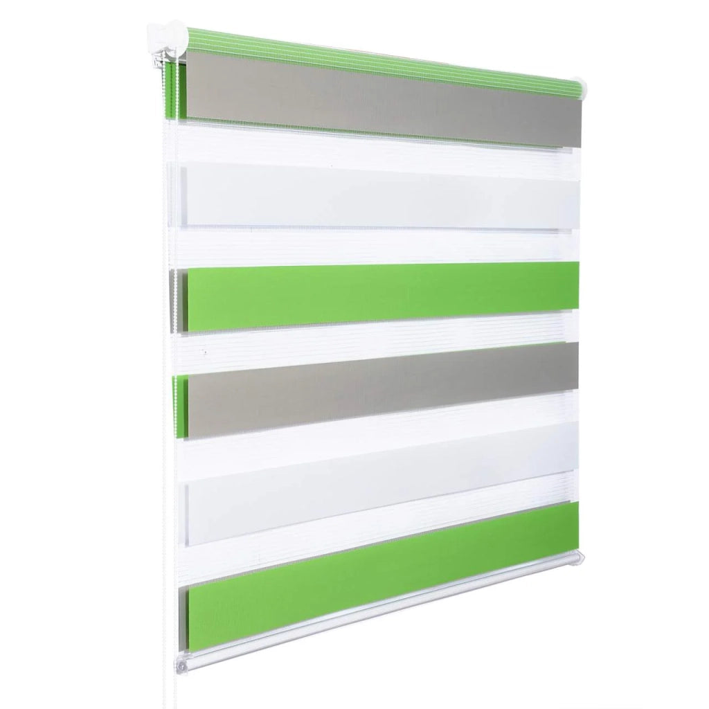 Tenda a rullo giorno e notte Zebra doppio strato 45x150 cm bianco verde grigio 19_0000858