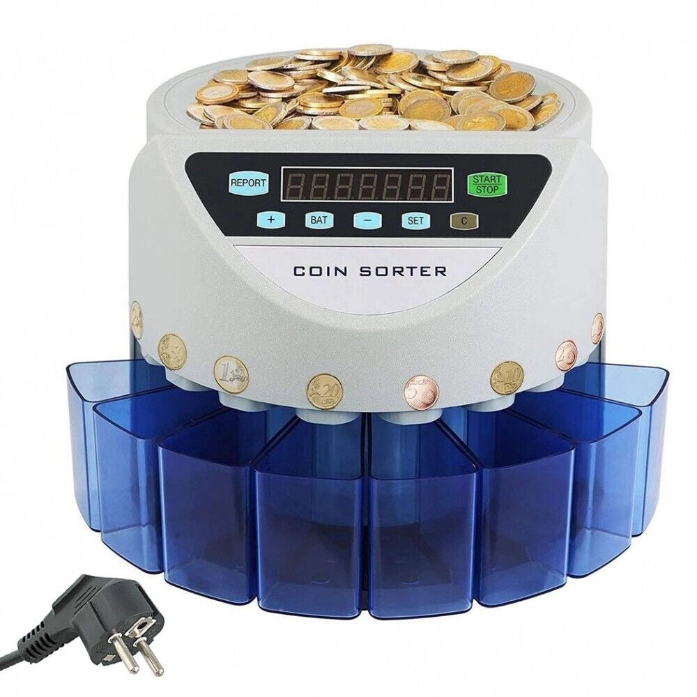 Macchina Contamonete elettrico separa monete 8 cassetti conta monete automatico