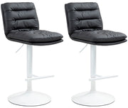 Set di 2 sgabelli da bar Damar in ecopelle bianca 1