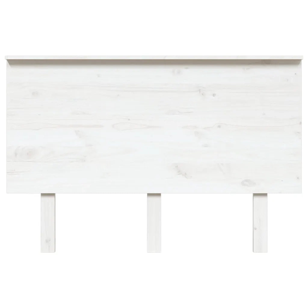Testiera | Testata per Letto Bianca 124x6x82,5 cm Legno Massello di Pino