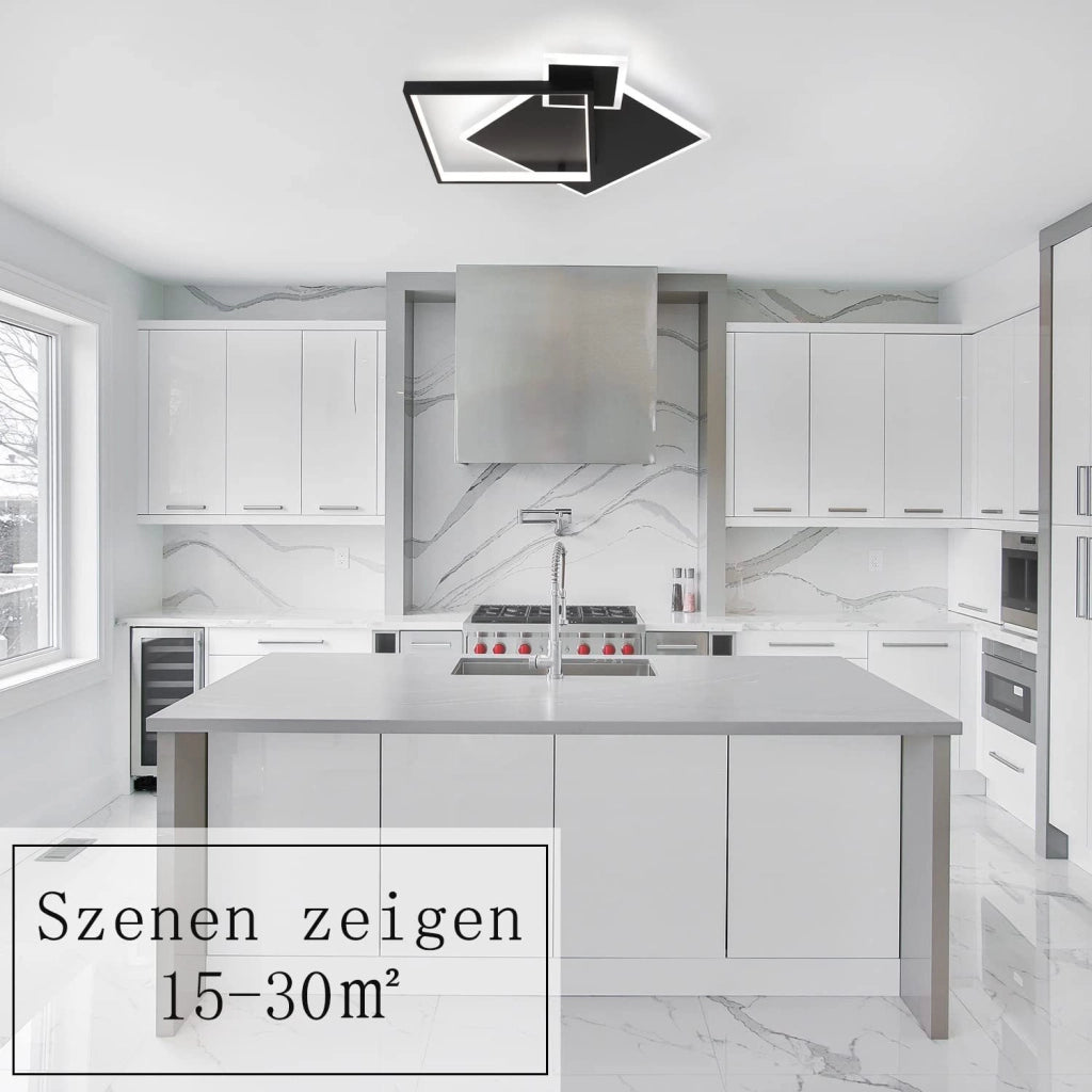 ZMH Lampada da soffitto LED design moderno metallo telecomando per soggiorno