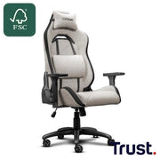 Trust 25532 gxt 723b ruya sedia gaming beige in tessuto - 8713439255324