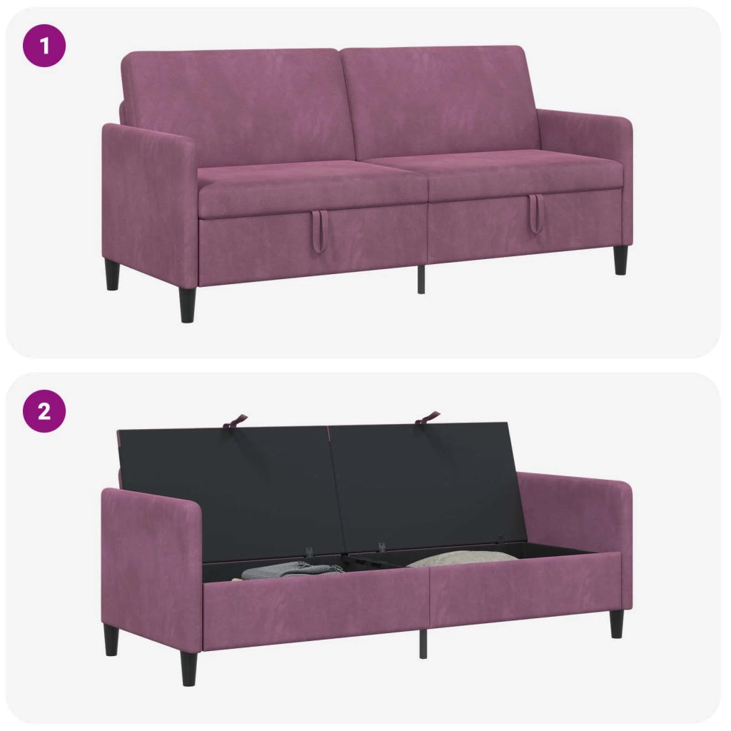 Divano con Storage Viola 192 x 78 x 87 cm Poliestere 42037002