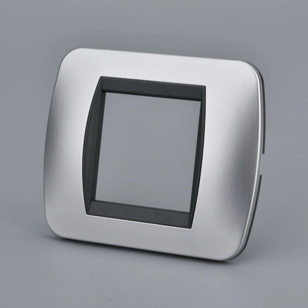 Placca Plastica Ovale MBL 2M Grigio Compatibile Bticino Living