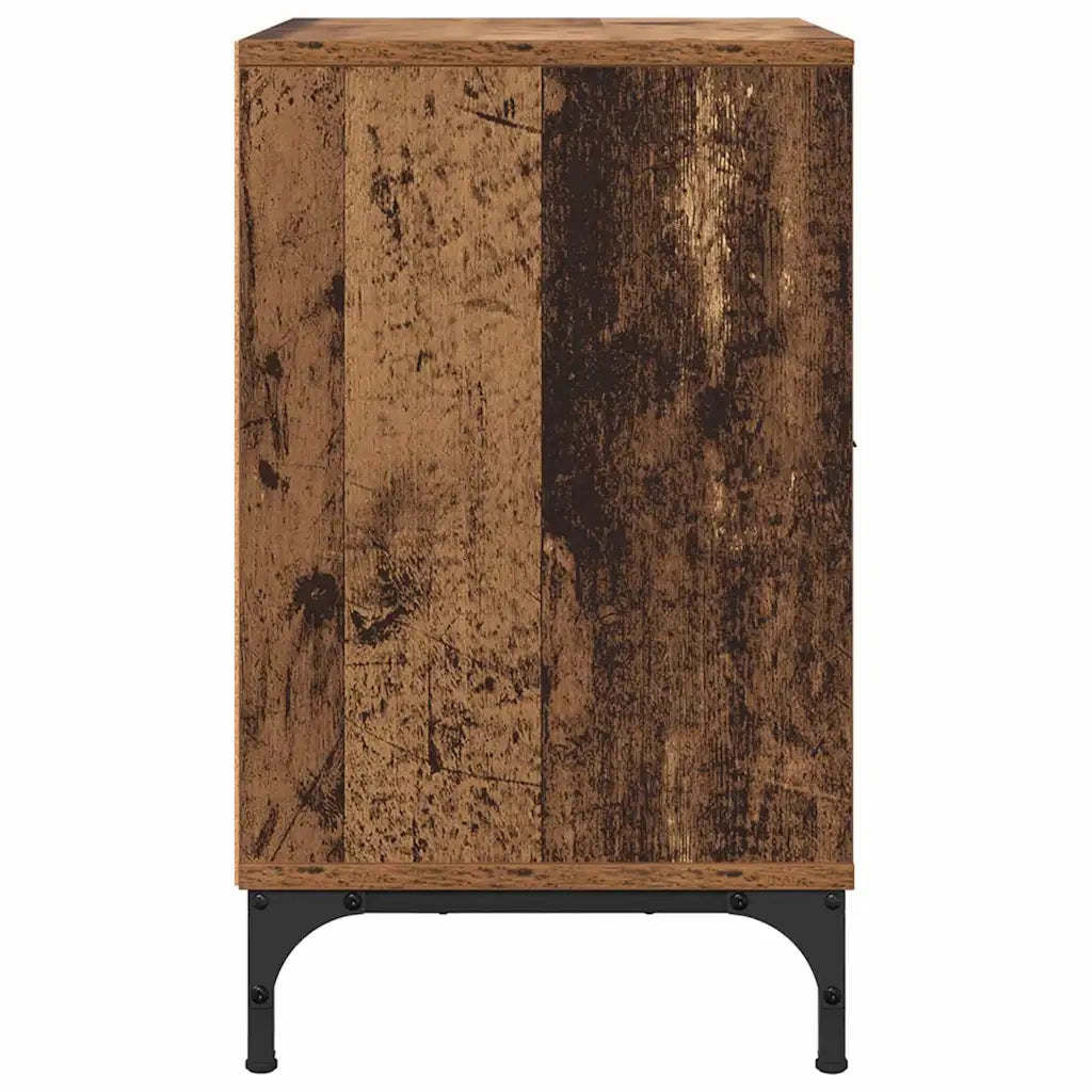 Armadio da Notte con cassetto Legno vecchio 49 x 36 x 61 cm 883490