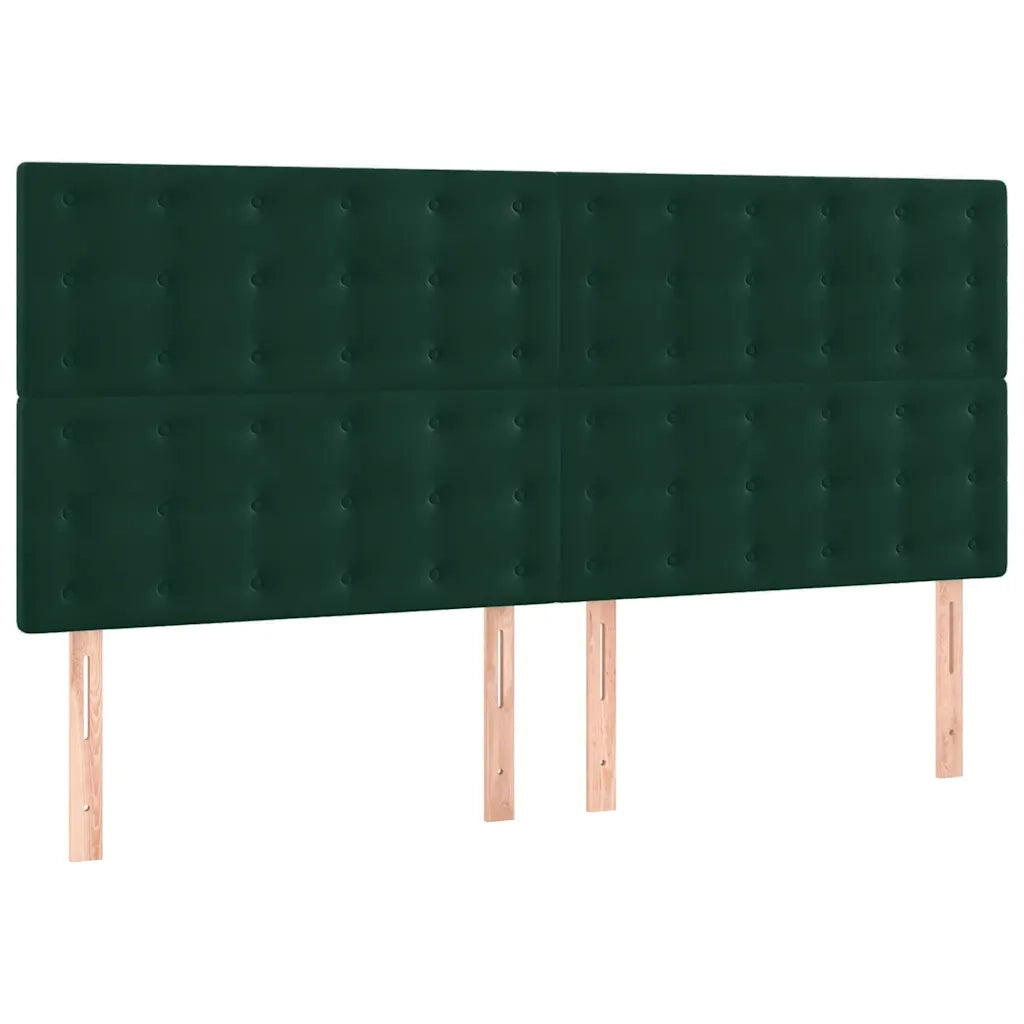 Giroletto senza Materasso-Struttura Letto Verde Scuro 160x200 cm in Velluto 687433