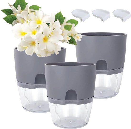 Piantine in plastica con serbatoio d'acqua per erbe - sistema di irrigazione per erbe - erbe fresche per la cucina - piantina in plastica con sistema di irrigazione - dimensioni 182 x 11 x 153 cm