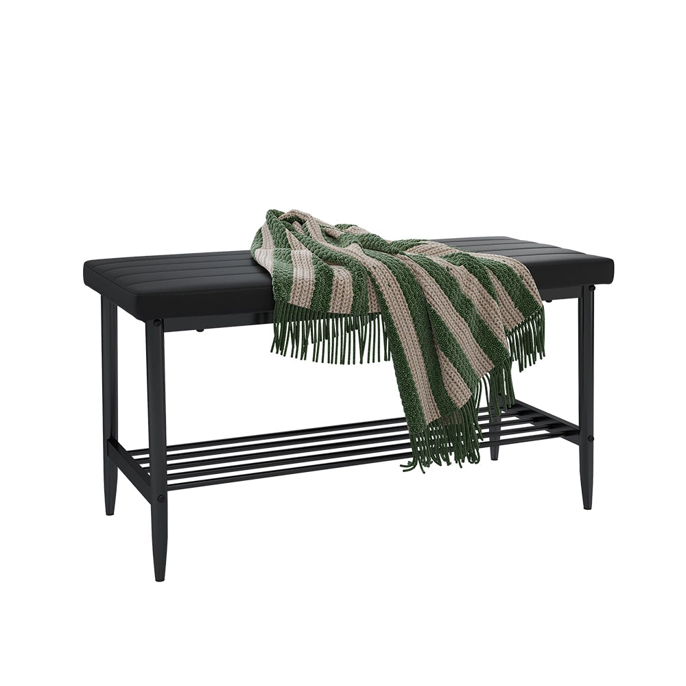 Vicco Panca ad angolo per la sala da pranzo Nero 85 x 35 cm