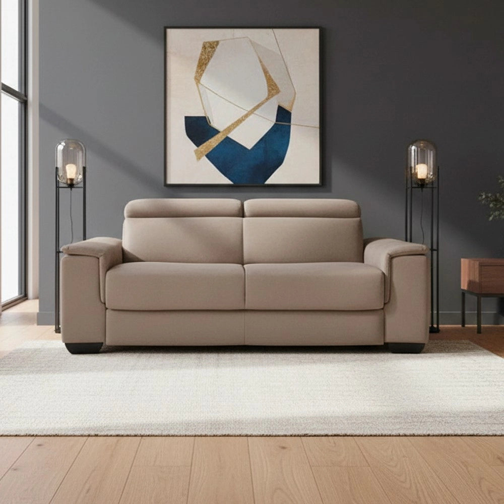 Divano letto colore marrone caribou Mercurio 3 posti 210x94x90H