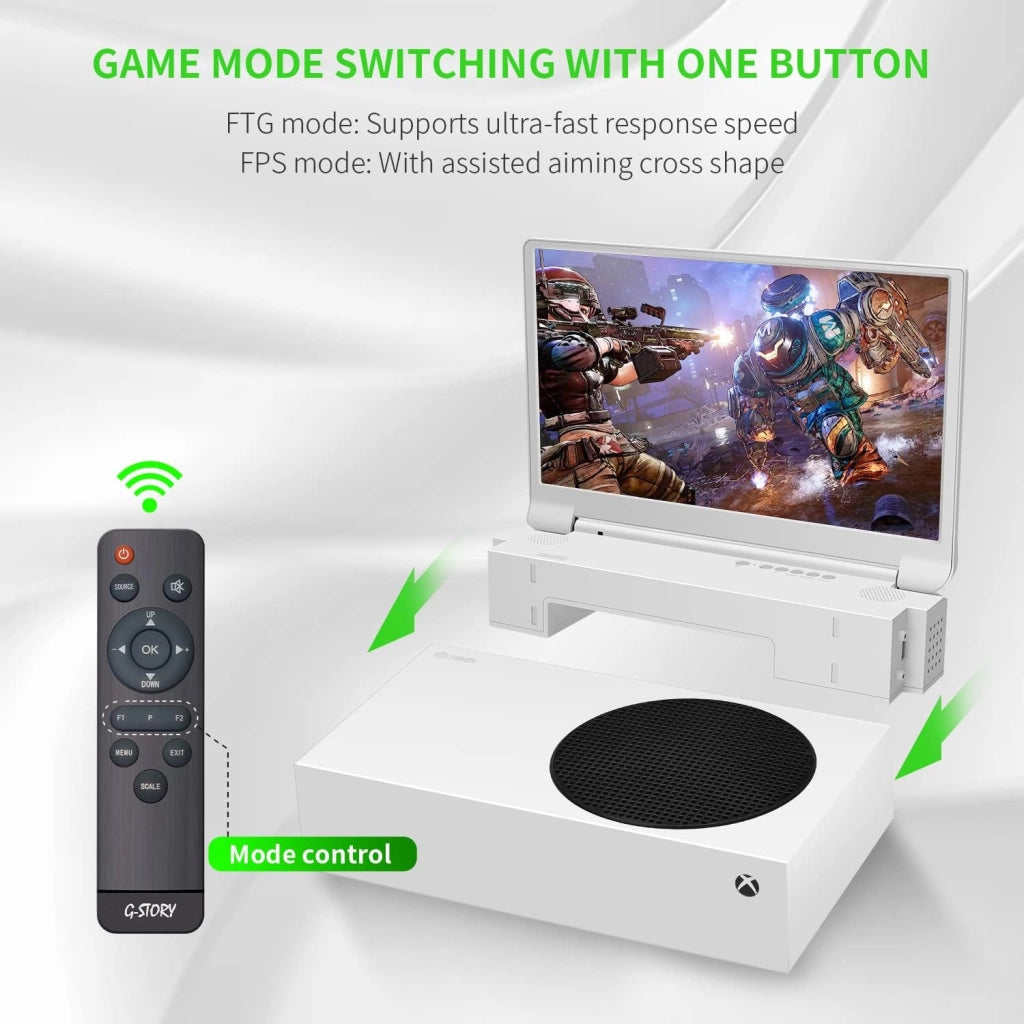 Monitor portatile da 15,6" per Xbox Series S, schermo portatile da 165 Hz 2K IPS per Xbox Series S, monitor da viaggio per Xbox Series S con due altoparlanti, due HDMI, HDR, Freesync, modalità