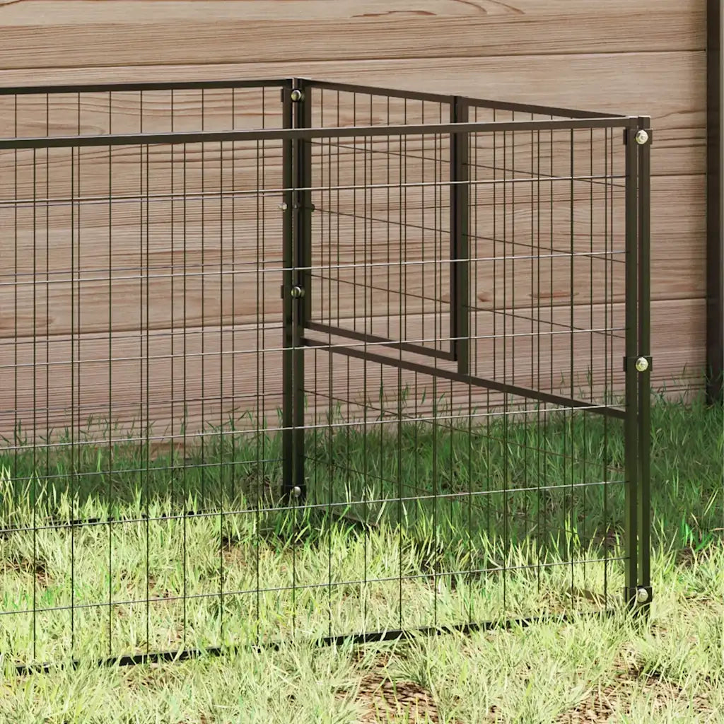 Gabbia per Cani Nera 4 mÂ² in Acciaiocod mxl 96896
