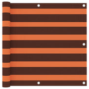 Paravento per balcone frangivista 90 x 300 cm tessuto Oxford arancione e marrone 02_0010324