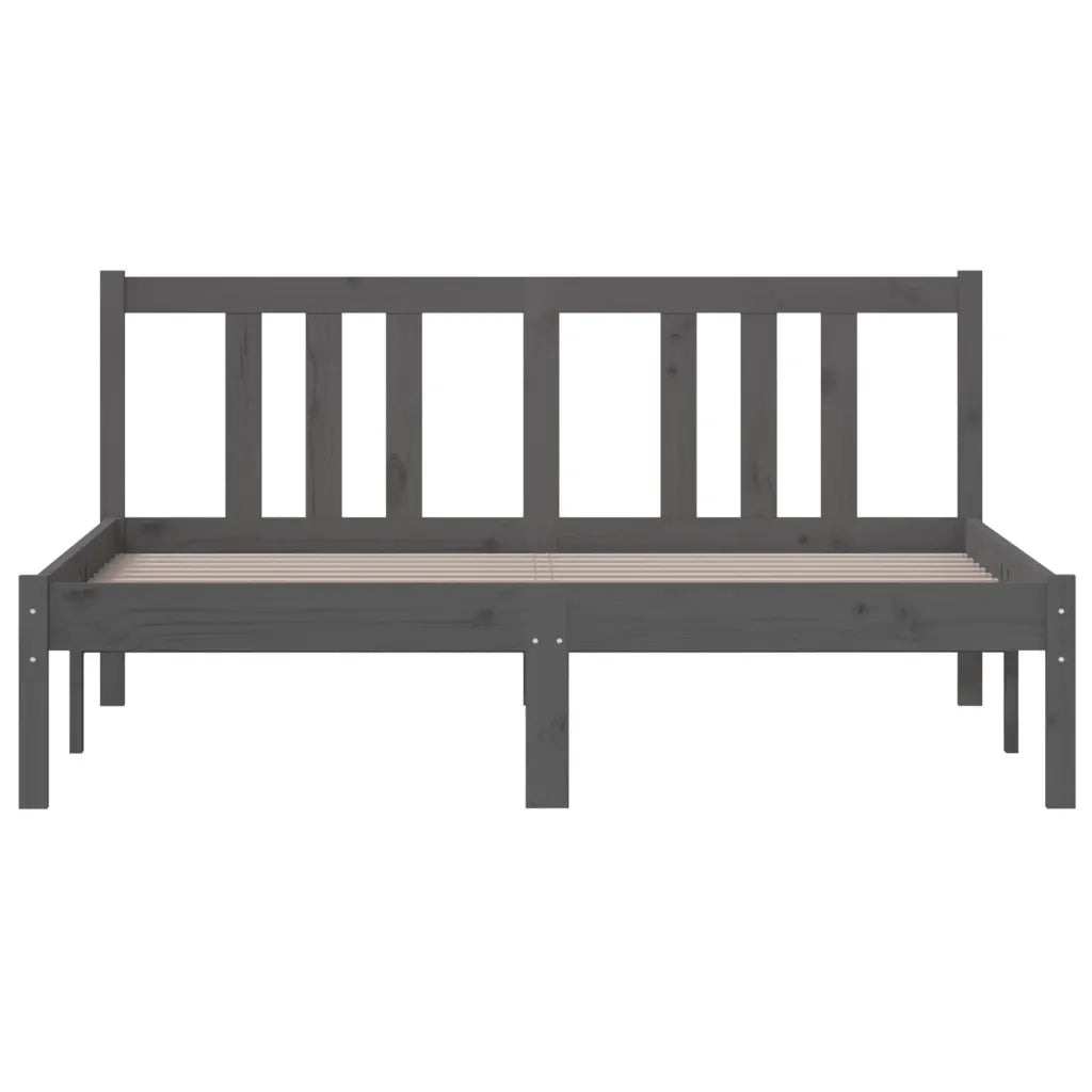 Giroletto Grigio in Legno Massello 135x190 cm Double 814861