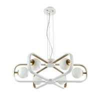 Lampada pendente Modern in Metallo Avola Bianco con Oro