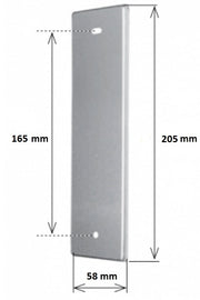 PLACCA 165MM IN ALLUMINIO LUCIDO COPRI AVVOLGITORE MOTORE TAPPARELLA