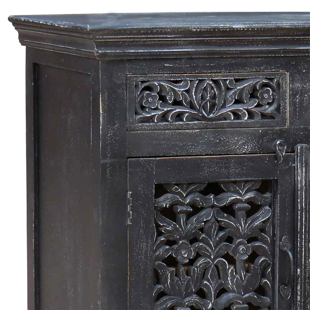 Tavolino da ingresso in legno artigianale 90x40x90h cm